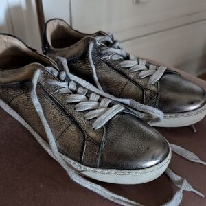 All Saints sneakers UK40 US10 chrome and black sneakers